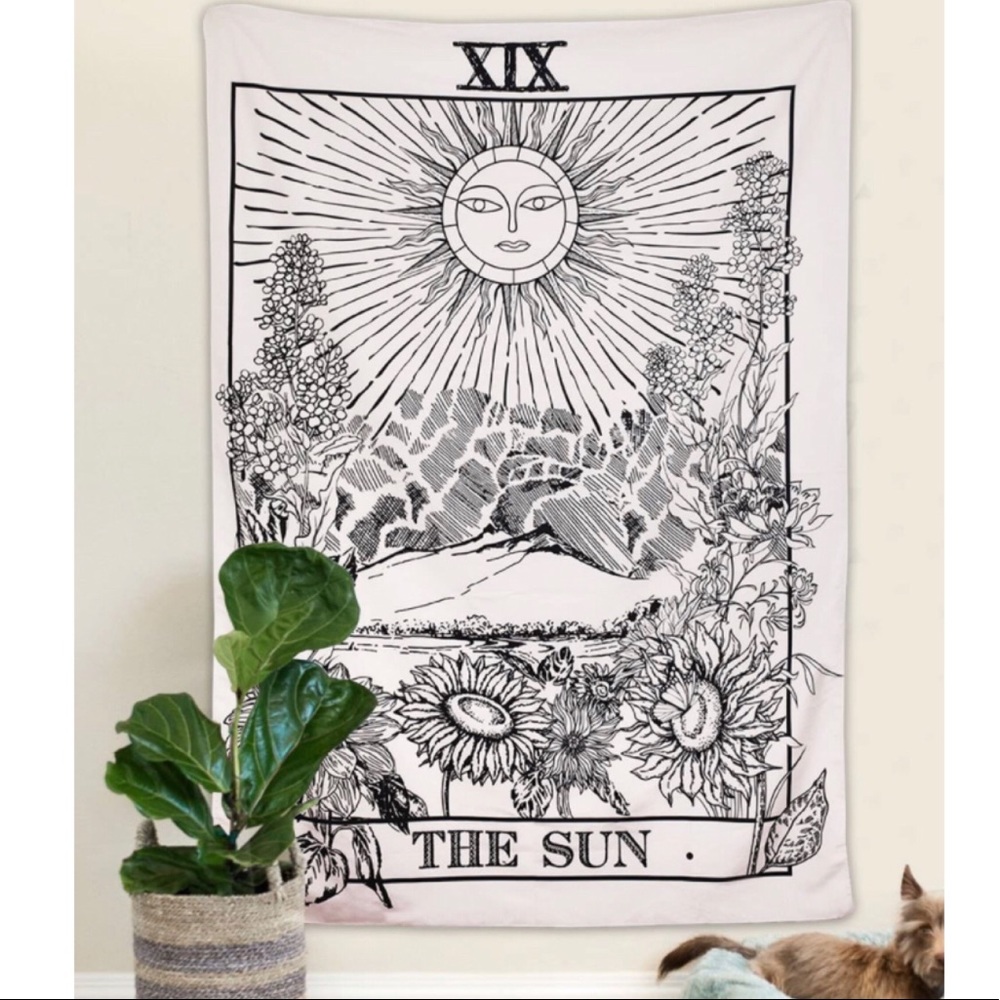 Tarot Medieval Sun Vintage/Antique European Wall Divination Art Decoration